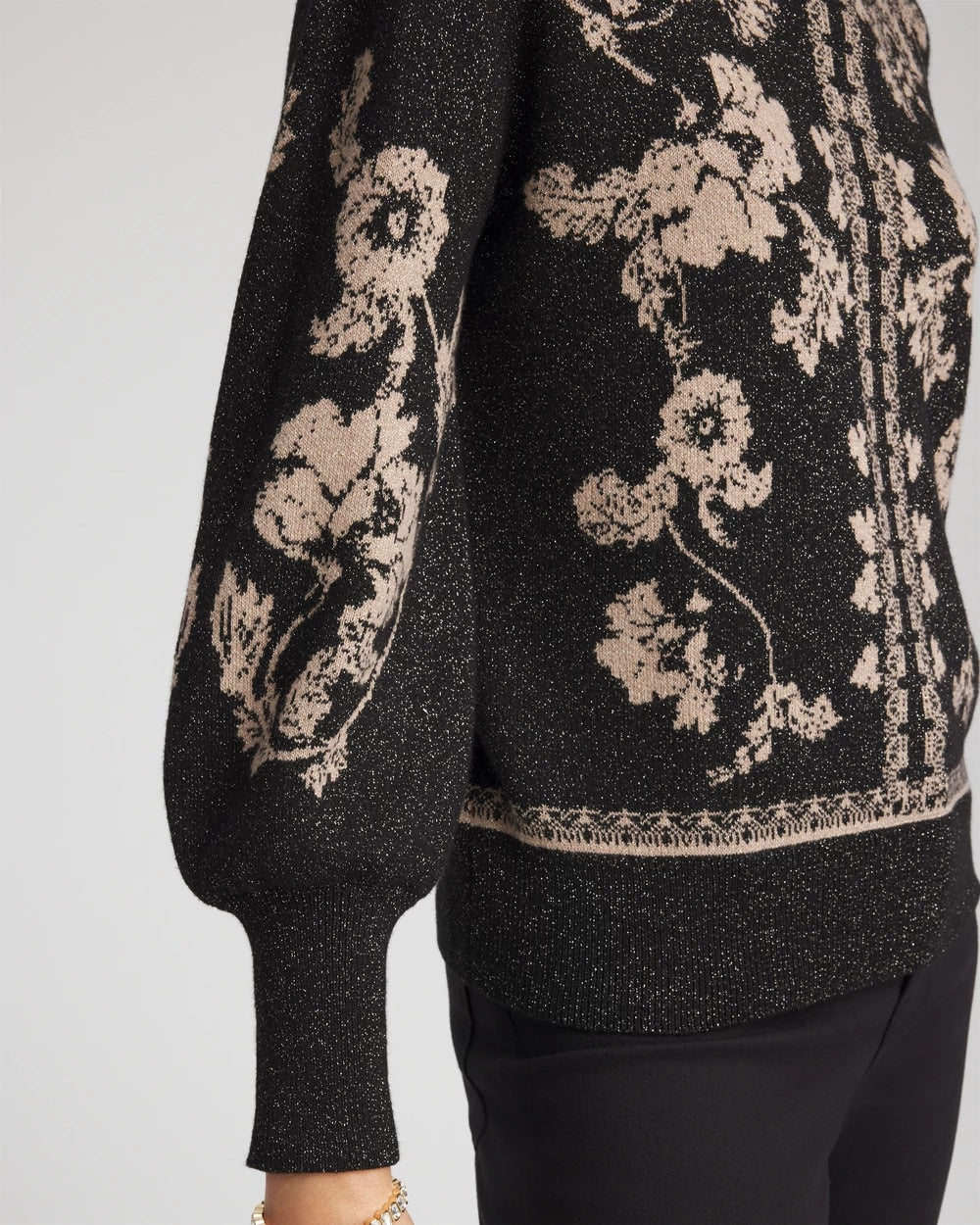Chico's - Bryne Jacquard Mockneck Pullover