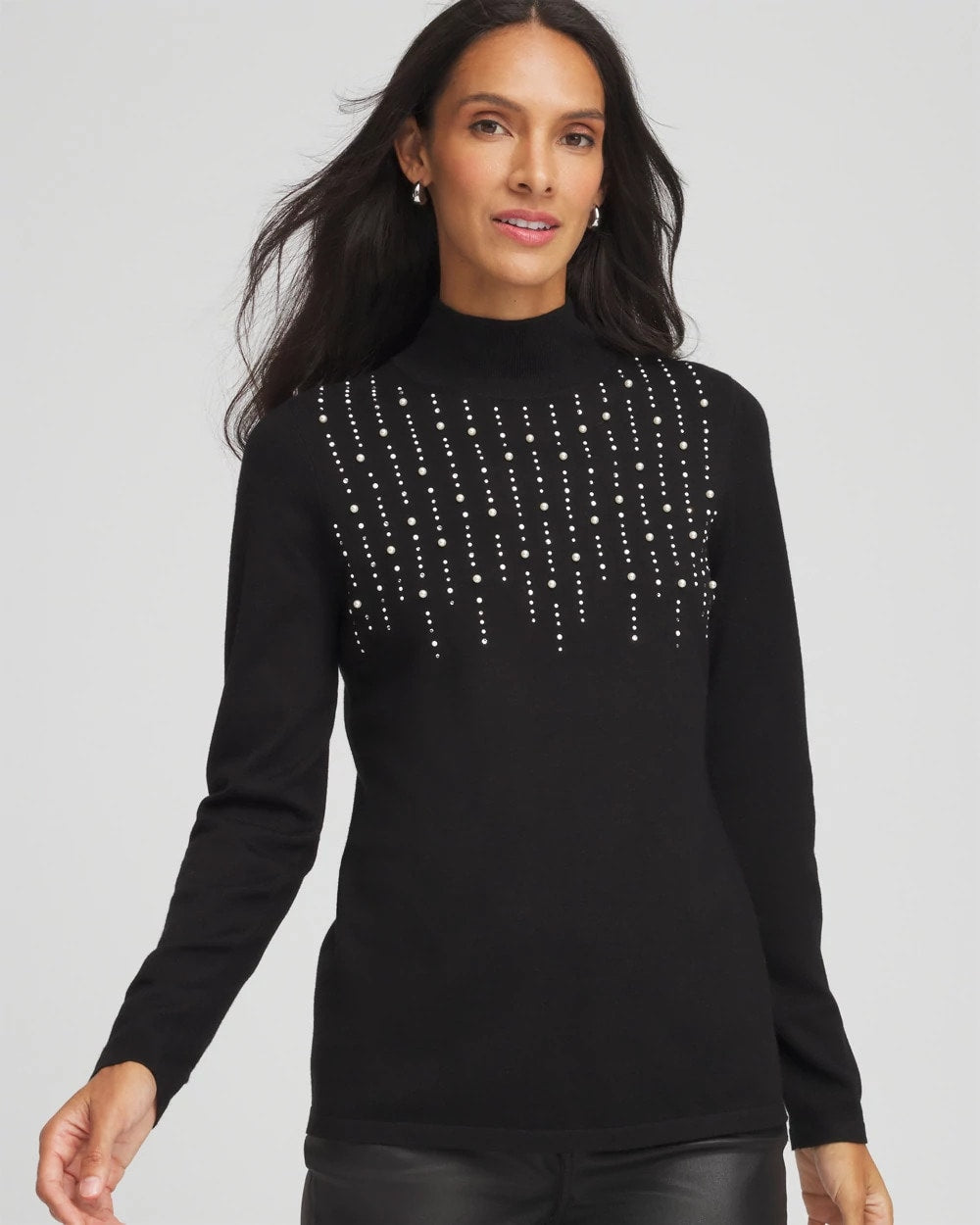 Chico's - Ella Embellished Mockneck Sweater