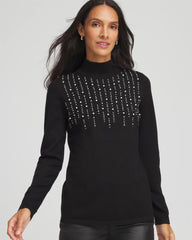 Chico's - Ella Embellished Mockneck Sweater