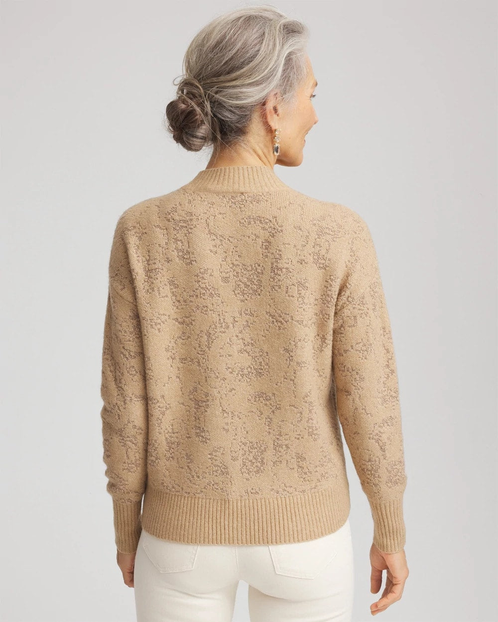 Chico's - Jacquard Mockneck Pullover