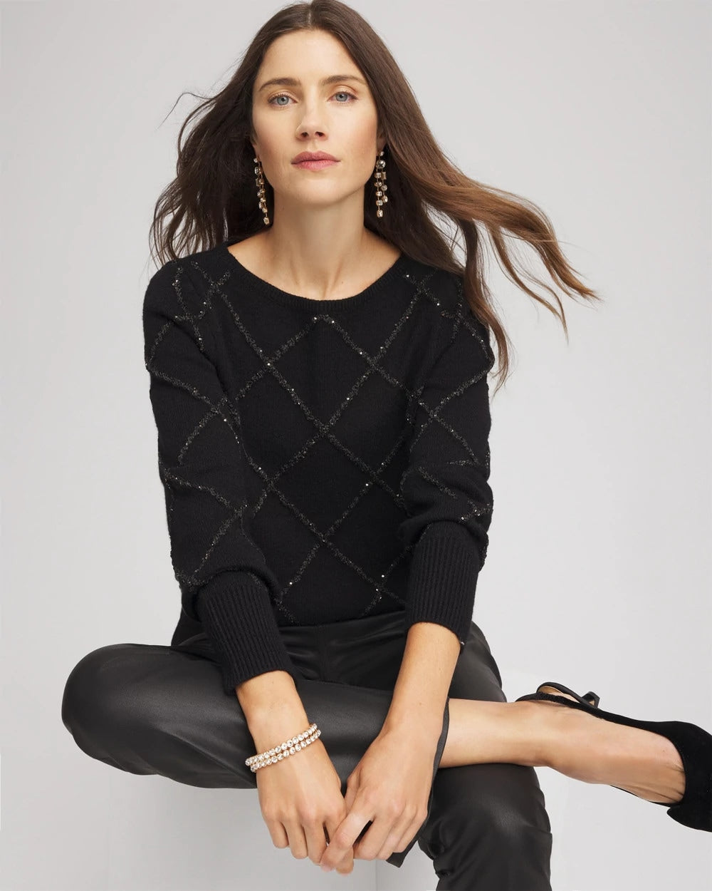 Chico's - Sparkling Diamonds Pullover Sweater