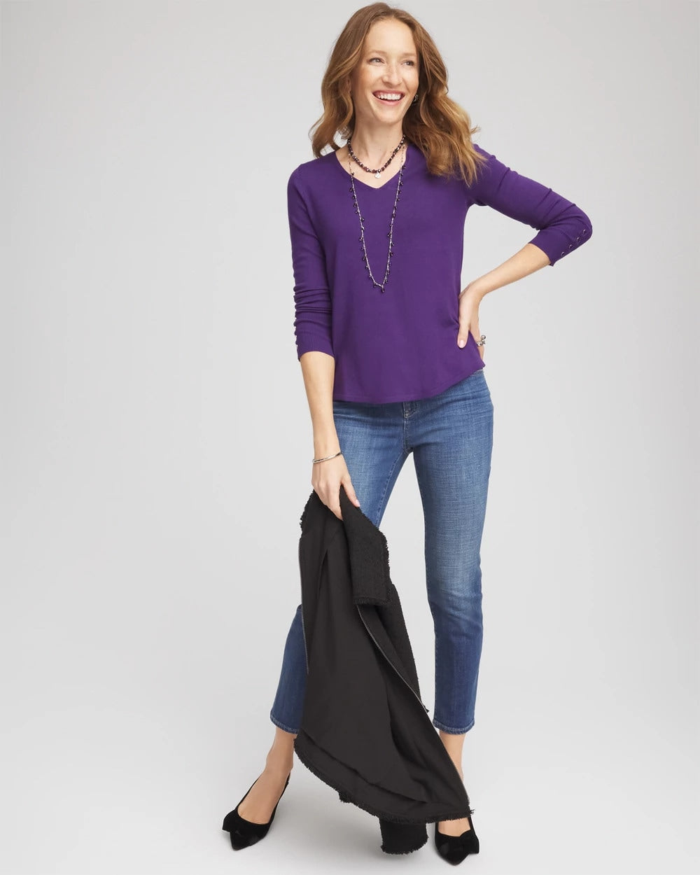 Chico's - Ella V-Neck Pullover Sweater