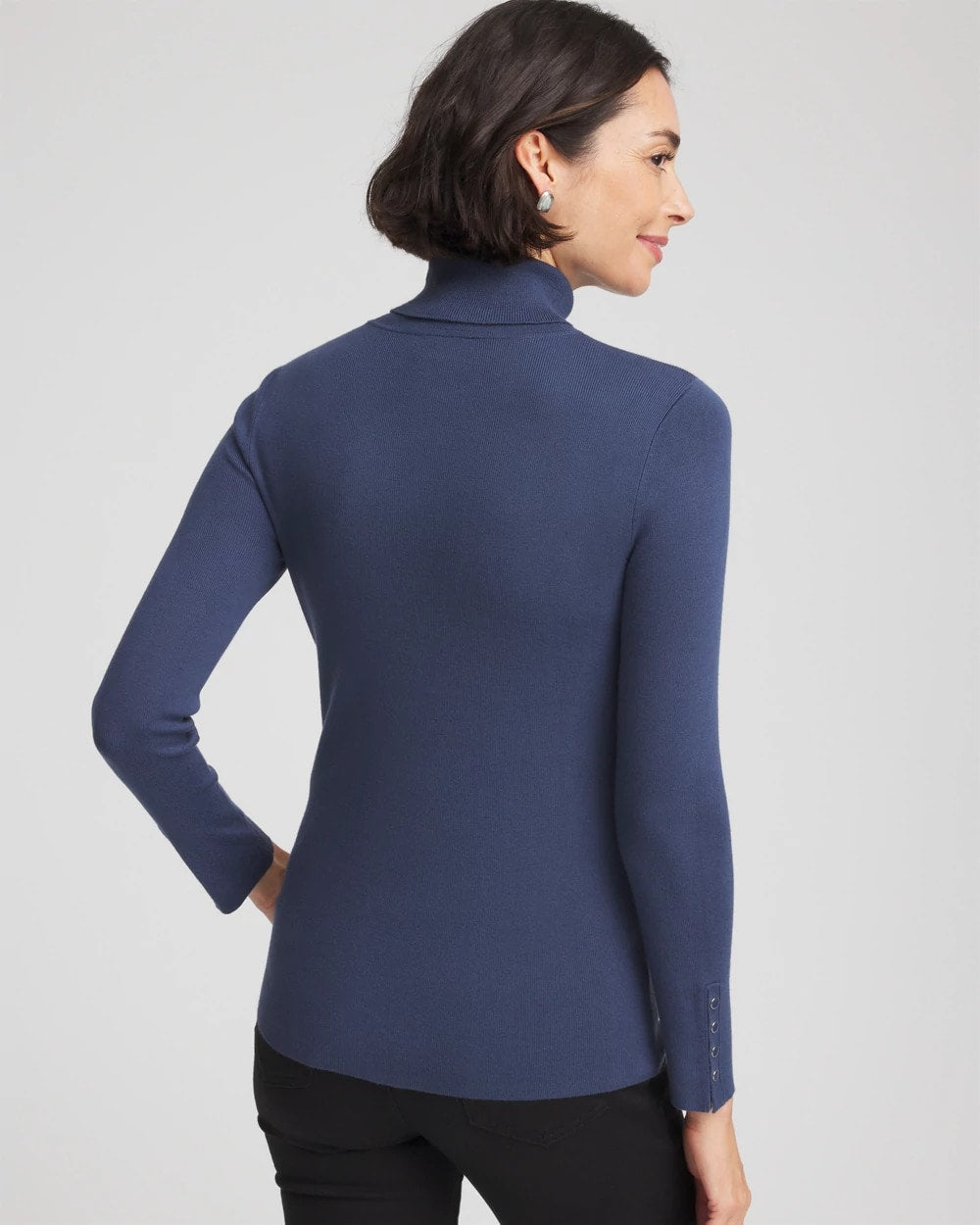 Chico's - Ella Button Cuff Turtleneck Sweater