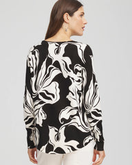 Chico's - Ella Printed V-Neck Sweater