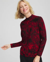 Chico's - Ella Printed Mockneck Sweater