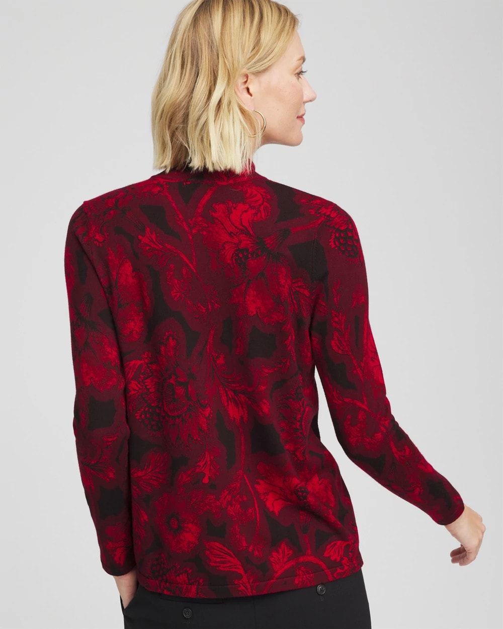 Chico's - Ella Printed Mockneck Sweater