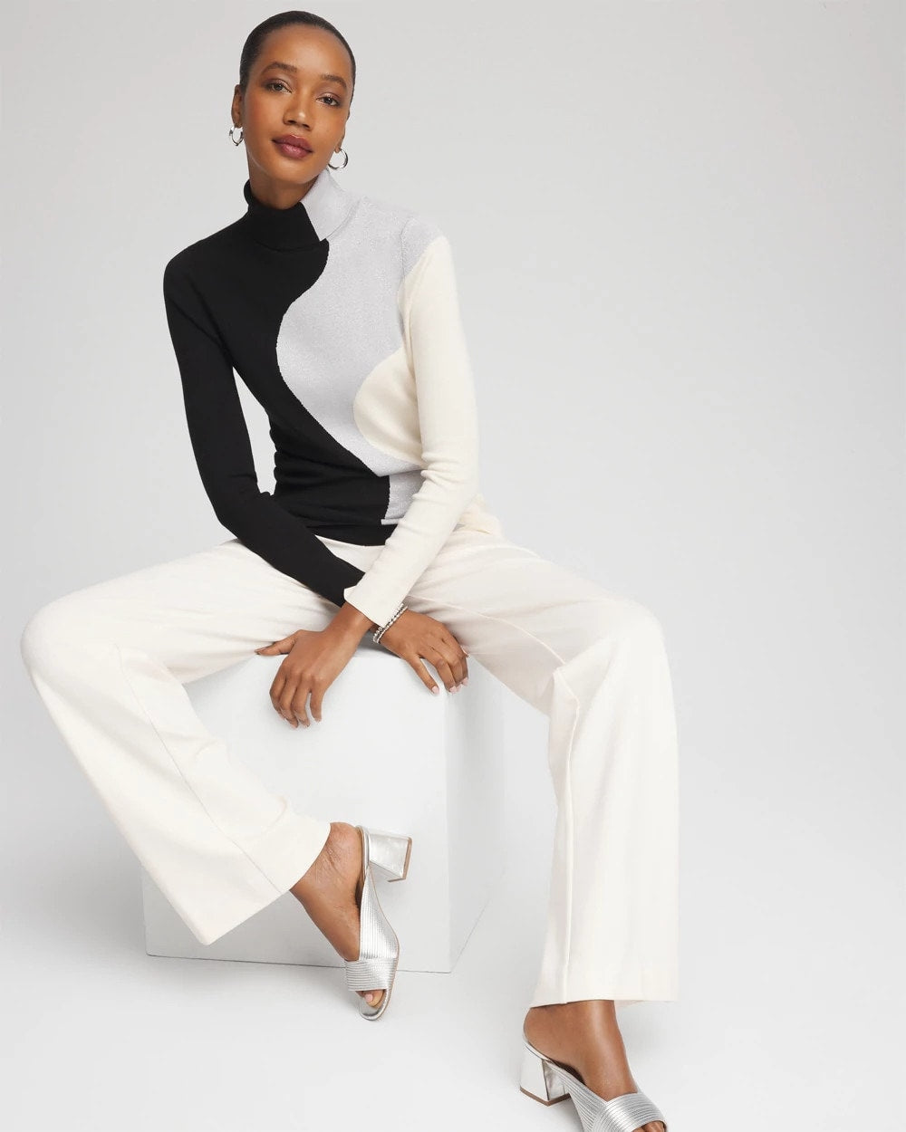 Chico's - Ella Turtleneck Intarsia Sweater