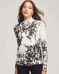 Chico's - Ella Houndstooth Mockneck Sweater