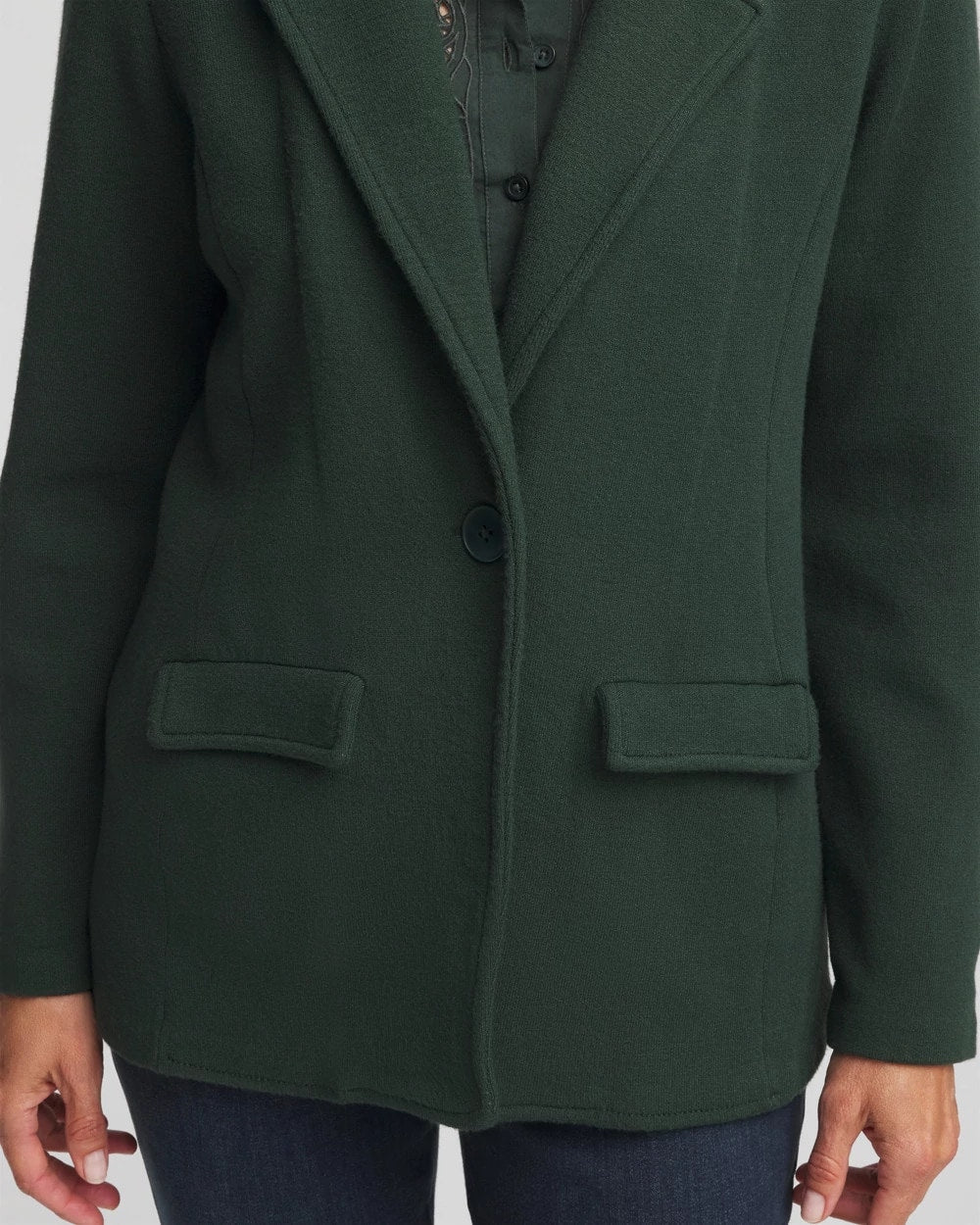 Chico's - Single-Breasted Sweater Blazer