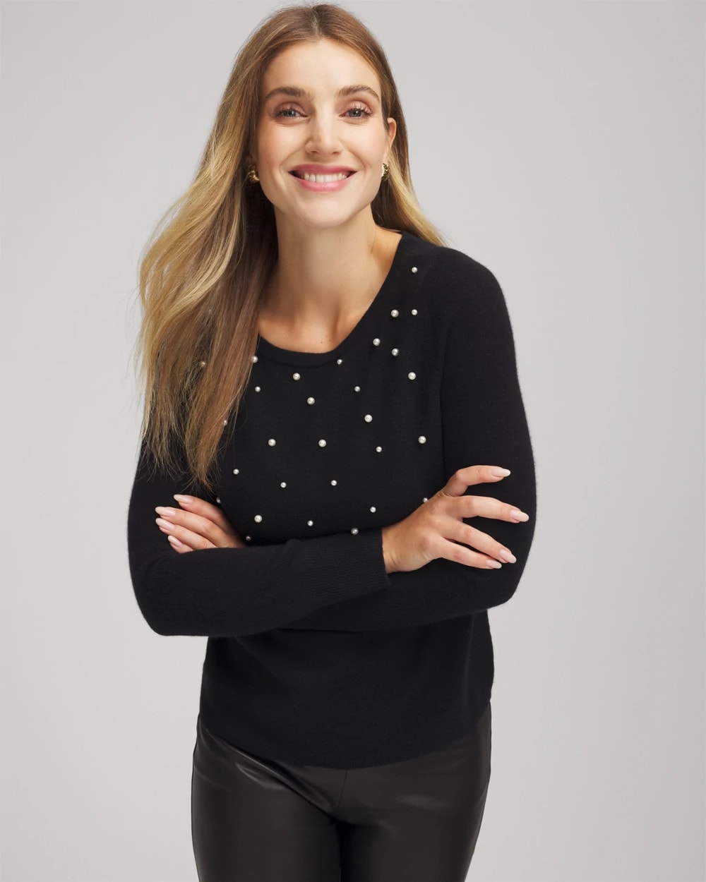 Chico's - Embellished Cashmere Pullover Sweater