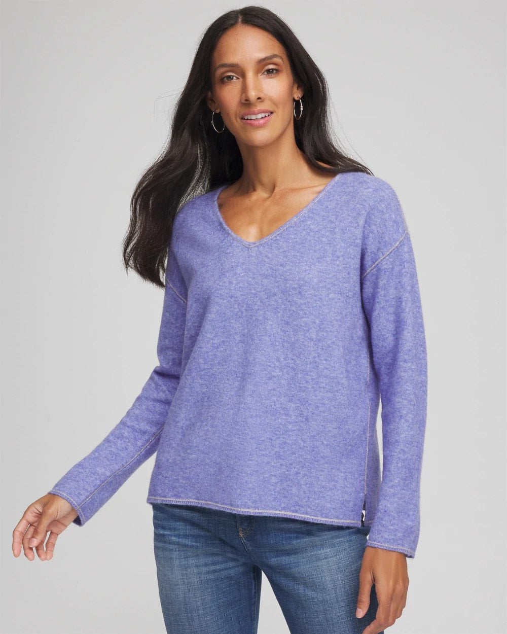 Chico's - Contrast Stitch Detail Pullover