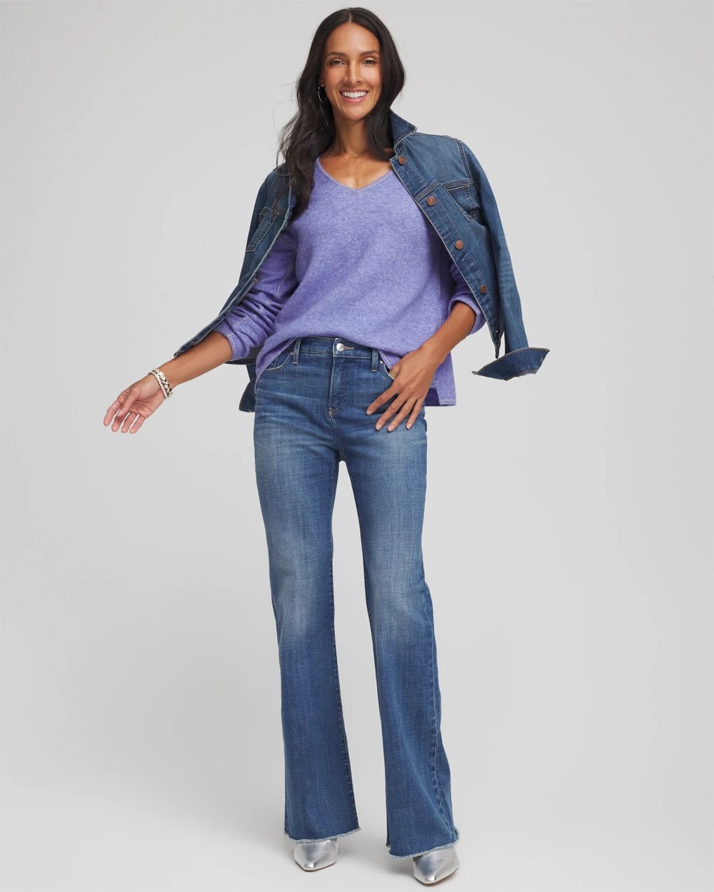 Chico's - Contrast Stitch Detail Pullover