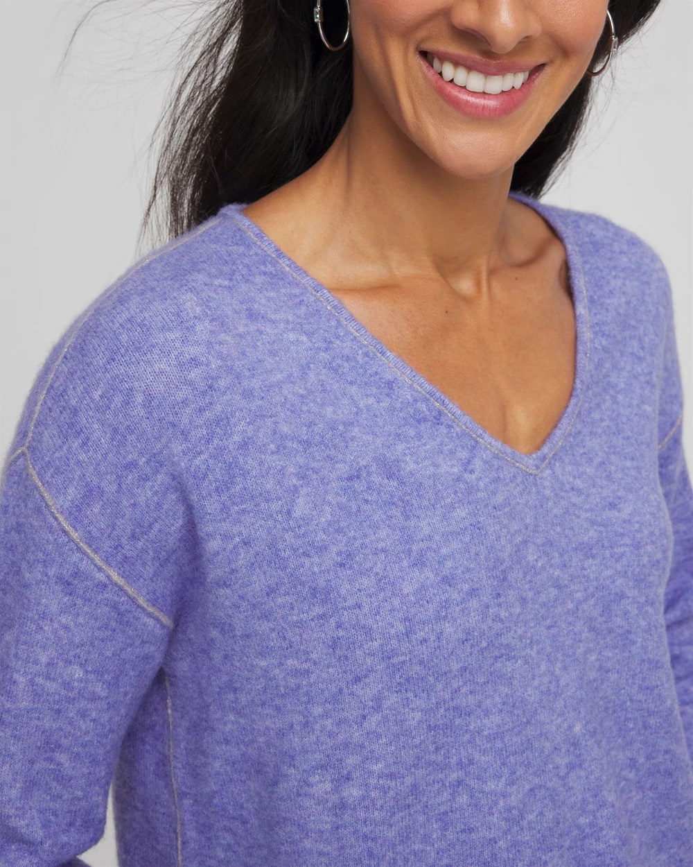 Chico's - Contrast Stitch Detail Pullover