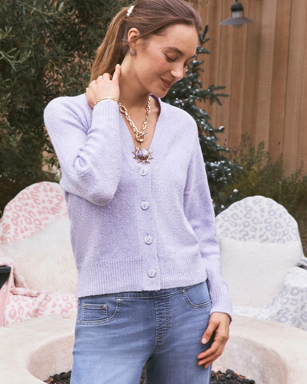 Chico's - Shine Boyfriend Cardigan
