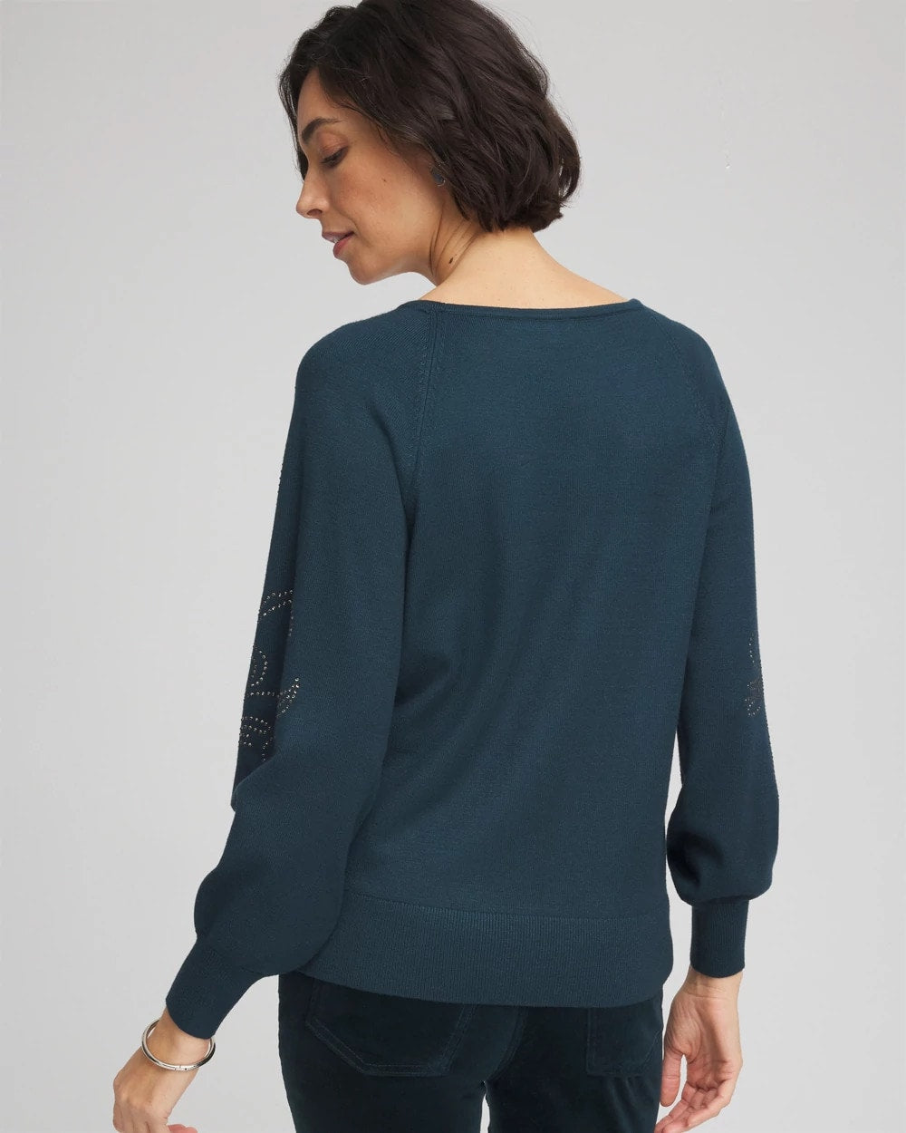 Chico's - Heatset Embroidered Pullover