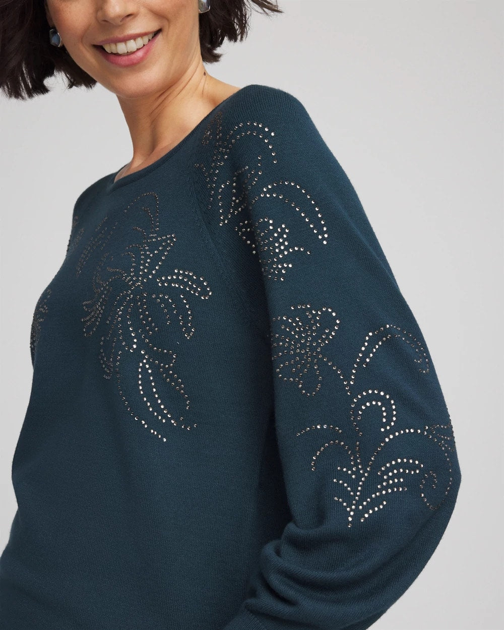 Chico's - Heatset Embroidered Pullover