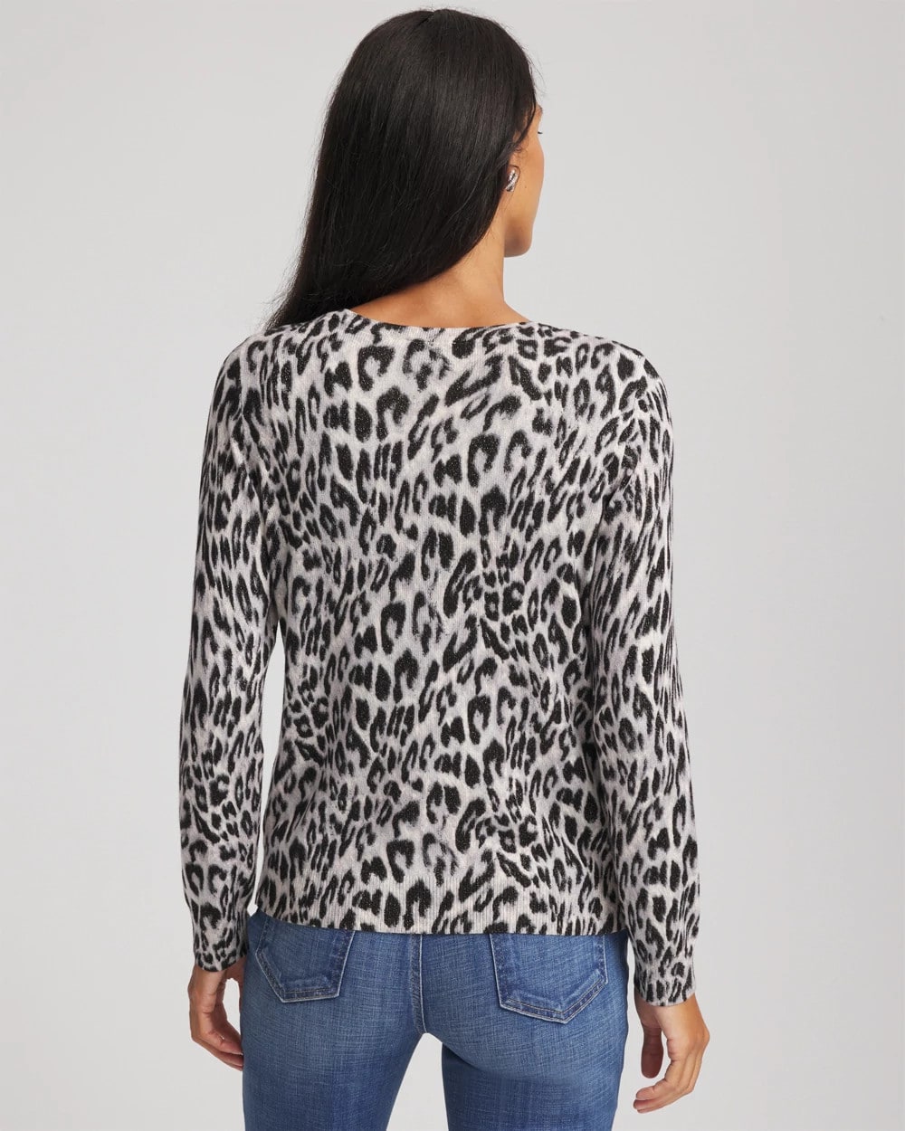 Chico's - Animal Crewneck Cardigan