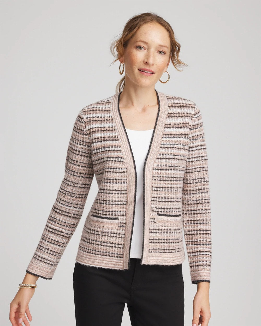 Chico's - Sunset Abstract Sweater Jacket