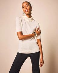 Chico's - Cashmere Pearl Mockneck Sweater