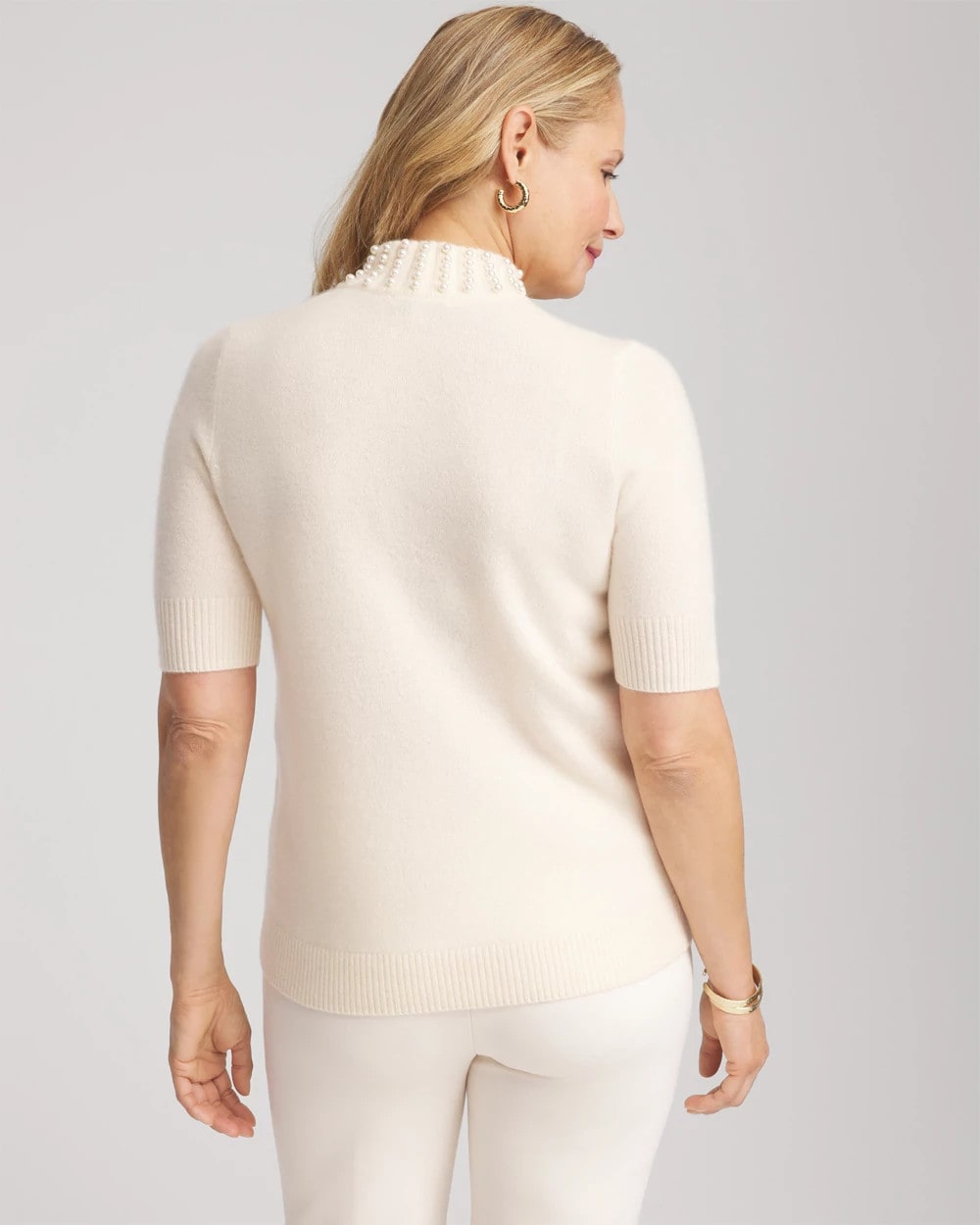 Chico's - Cashmere Pearl Mockneck Sweater