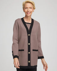Chico's - Travelers™ Tipped Button-Down Cardigan