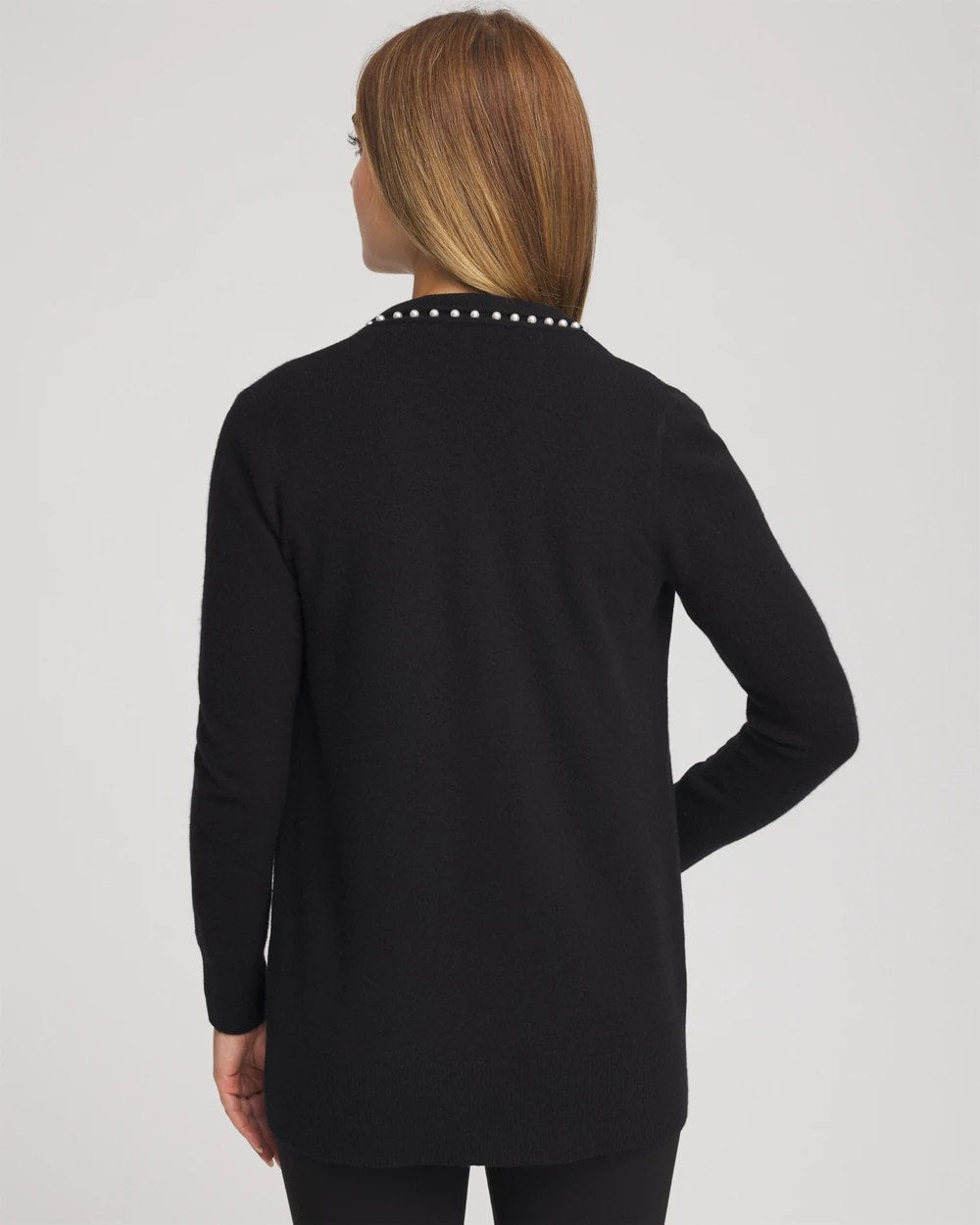 Chico's - Cashmere Pearl-Trim Cardigan