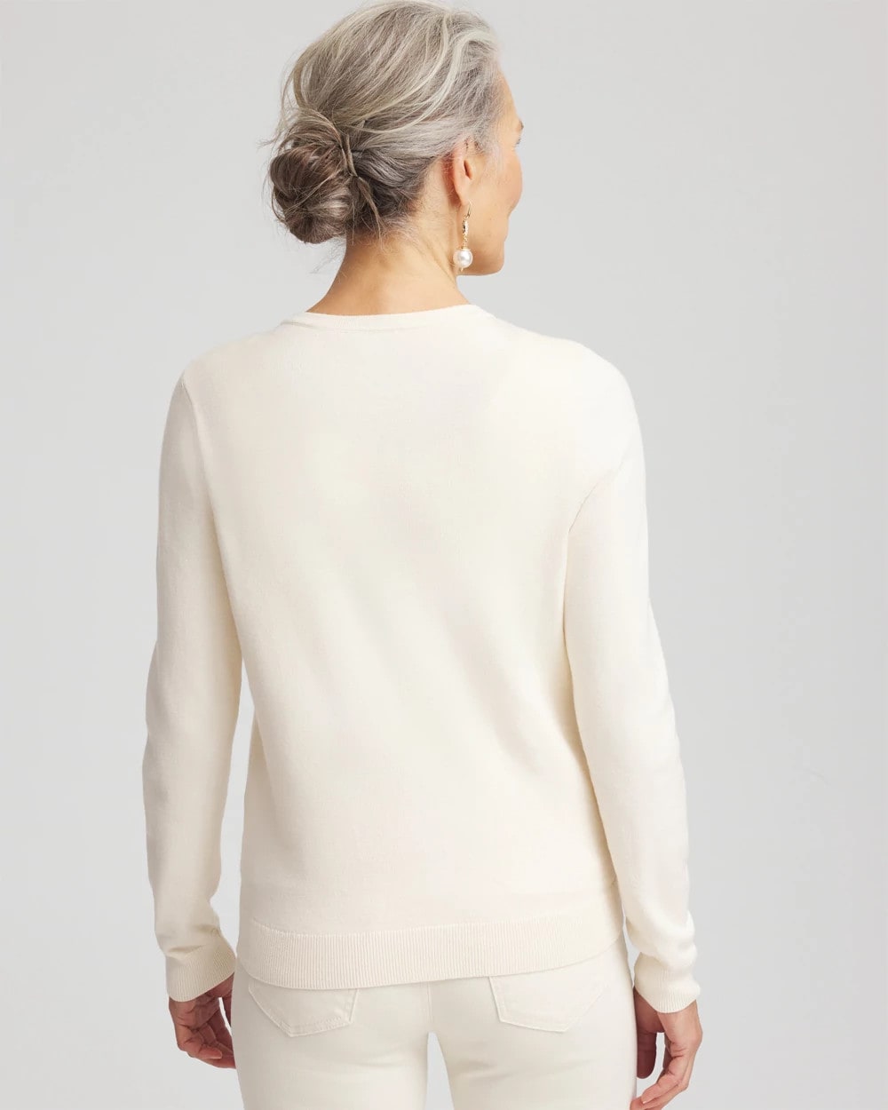 Chico's - Embellished Crewneck Cardigan