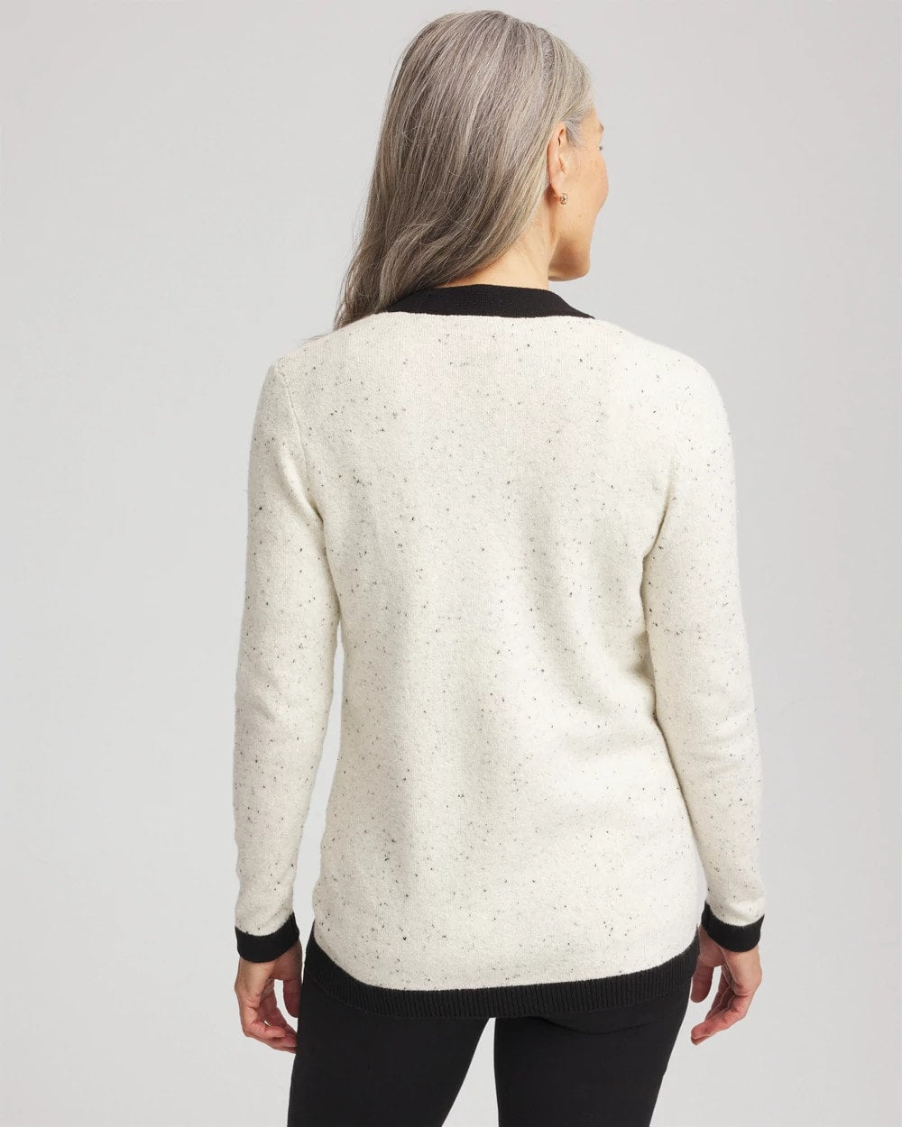 Chico's - Tipped Lady Jacket Cardigan