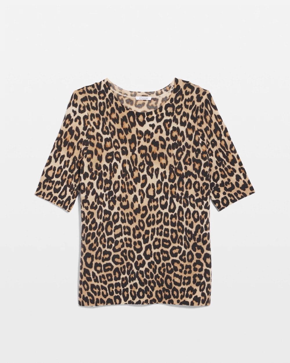 Chico's - Cashmere Animal Elbow-Sleeve Pullover