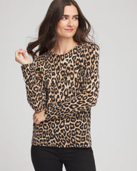 Chico's - Cashmere Animal Long-Sleeve Pullover Sweater