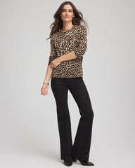 Chico's - Cashmere Animal Long-Sleeve Pullover Sweater