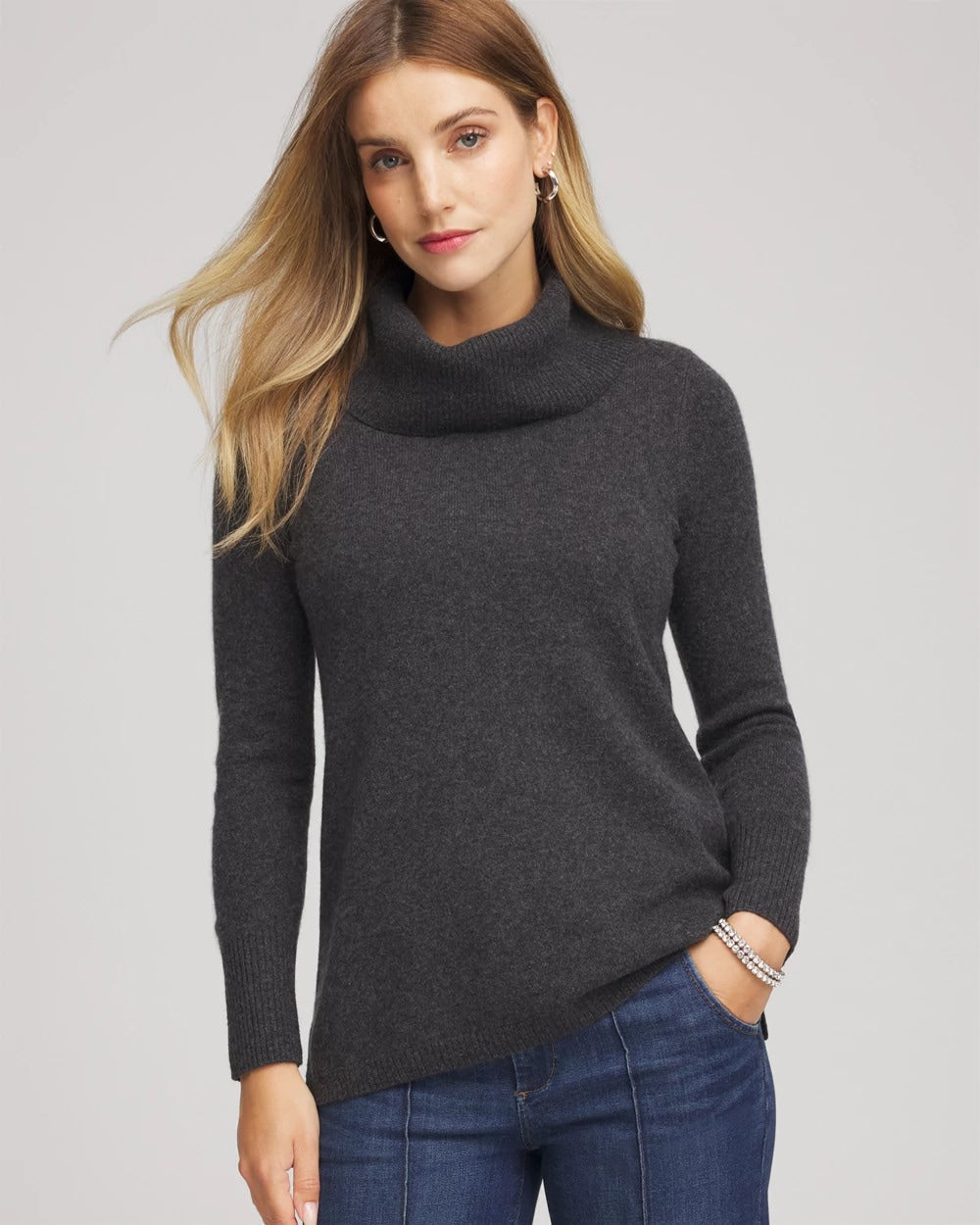 Chico's - Cowlneck Cashmere Pullover Tunic