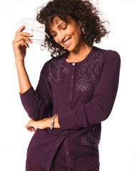 Chico's - Embellished Crewneck Cardigan