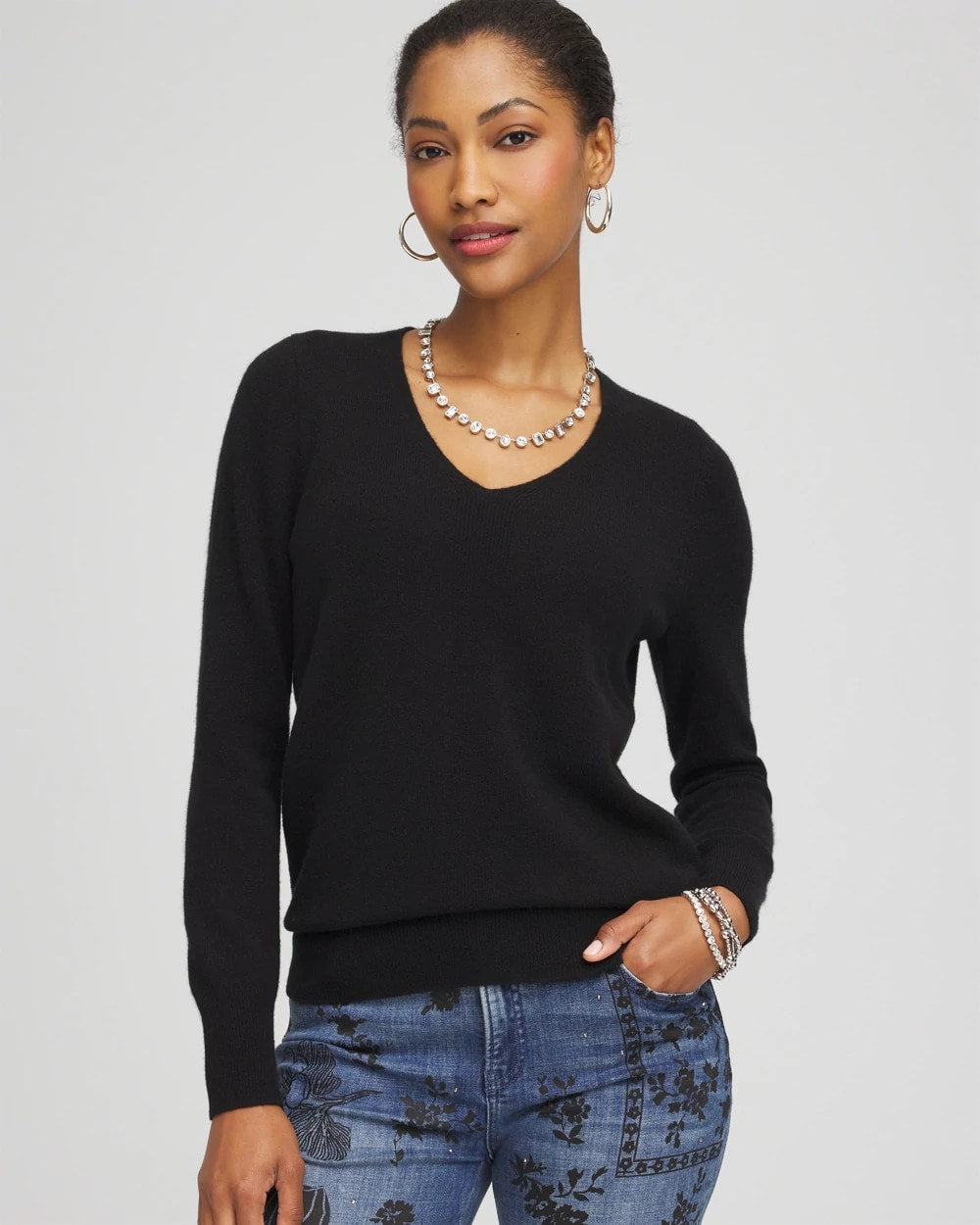 Chico's - Relaxed V-Neck Cashmere Sweater