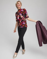 Chico's - Ella Mockneck Painterly Pullover Sweater