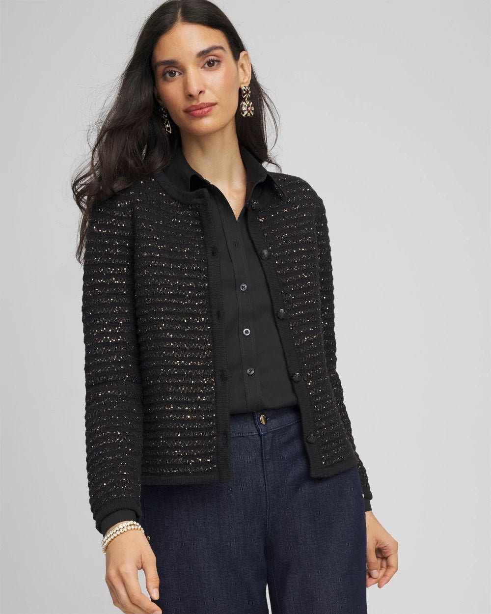 Chico's - Shine Cropped Cardigan