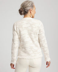 Chico's - Fringe Textured V-Neck Cardigan