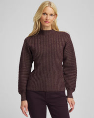 Chico's - Metallic Ribbed Pullover