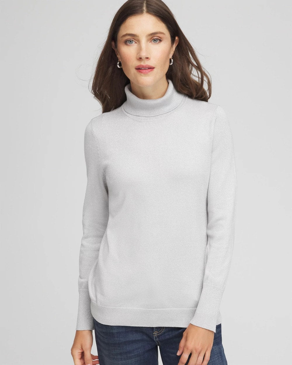 Chico's - Metallic Turtleneck Pullover Sweaters