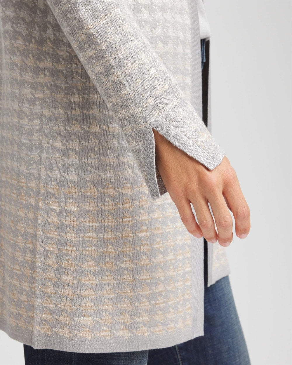 Chico's - Metallic Herringbone Cardigan