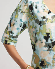 Chico's - Printed Dolman V-Neck Pullover Sweater