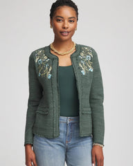 Chico's - Embroidered Cotton-Blend Jacket