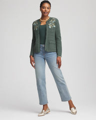 Chico's - Embroidered Cotton-Blend Jacket