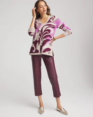 Chico's - Intarsia Knit V-Neck Pullover Sweater