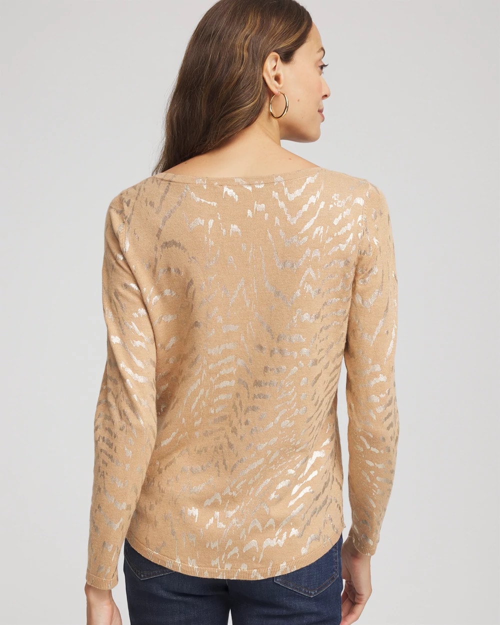 Chico's - Ella Boatneck Foiled Pullover Sweater