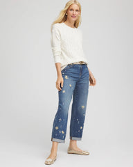 Chico's - Embellished Cable Knit Sweater