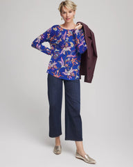 Chico's - Ella Boatneck Printed Pullover Sweater