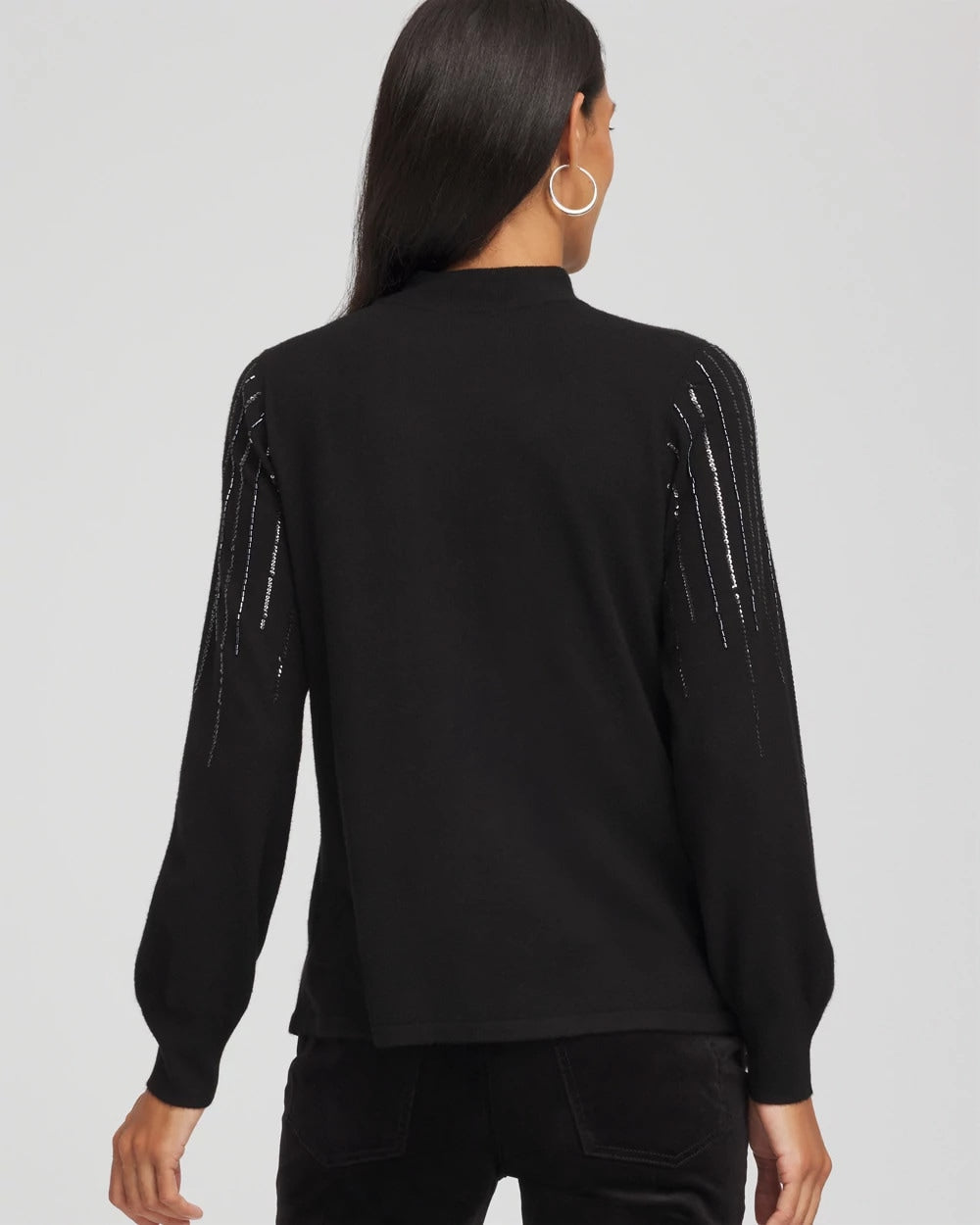 Chico's - Embellished Mockneck Sweater
