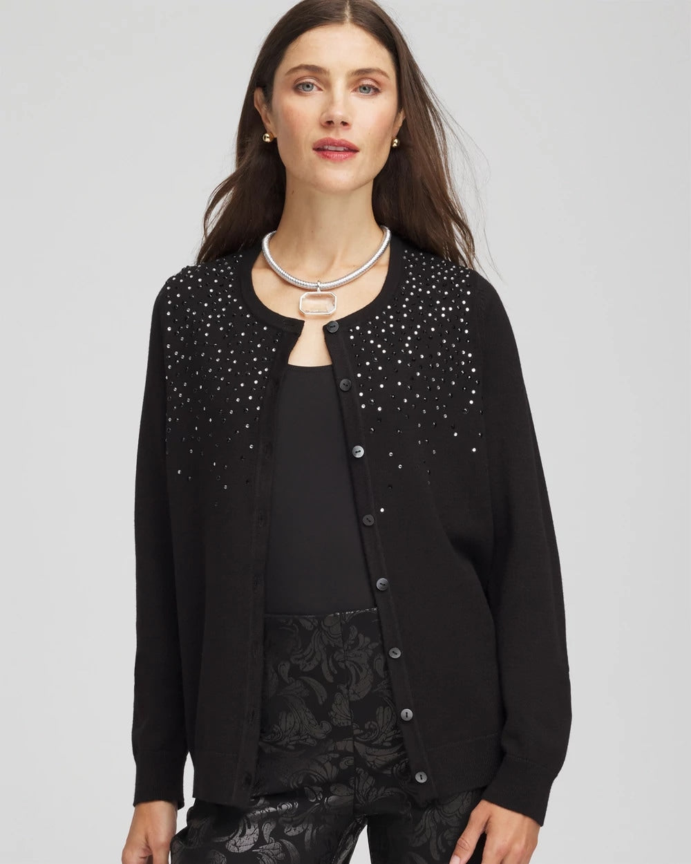 Chico's - Ombré Rhinestone Cardigan