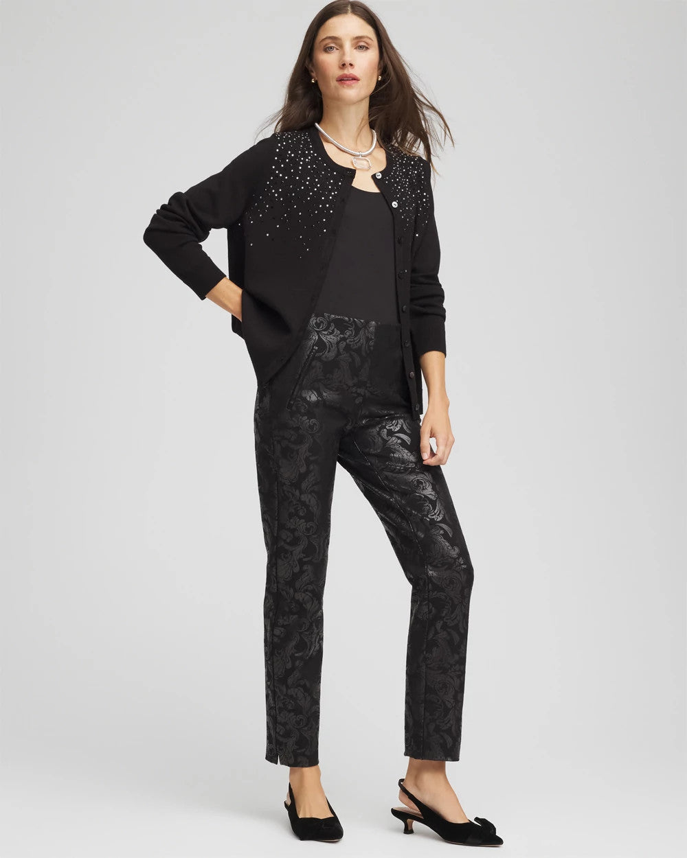 Chico's - Ombré Rhinestone Cardigan